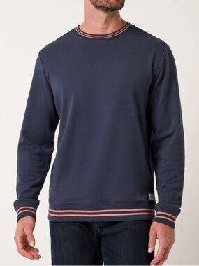 Travis Mathew Social Club Cloud Crewneck Sweatshirt Total Eclipse NWT